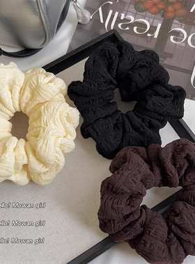 复古法式大肠发圈女扎马尾丸子头简约气质头绳发绳发圈皮筋发饰女