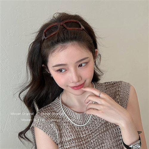 适合夏天的眼镜发箍女