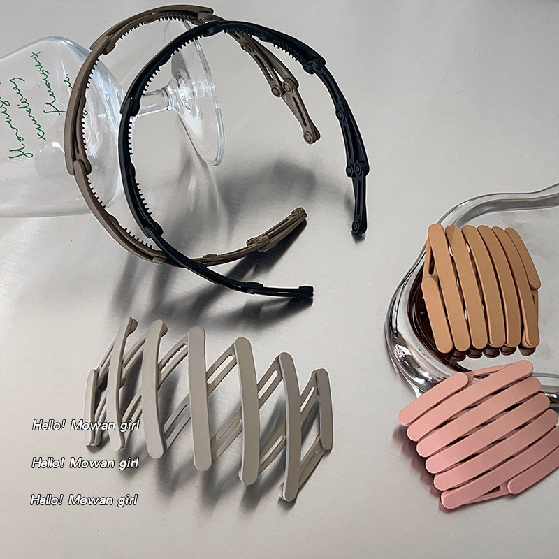 旅行可伸缩折叠发箍女方便携带齿压发防滑碎发头箍刘海发卡子发捆