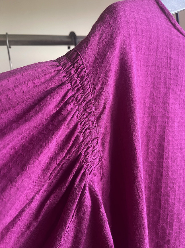 日单复古风纯棉提花面料套头衫长袖圆领衬衣