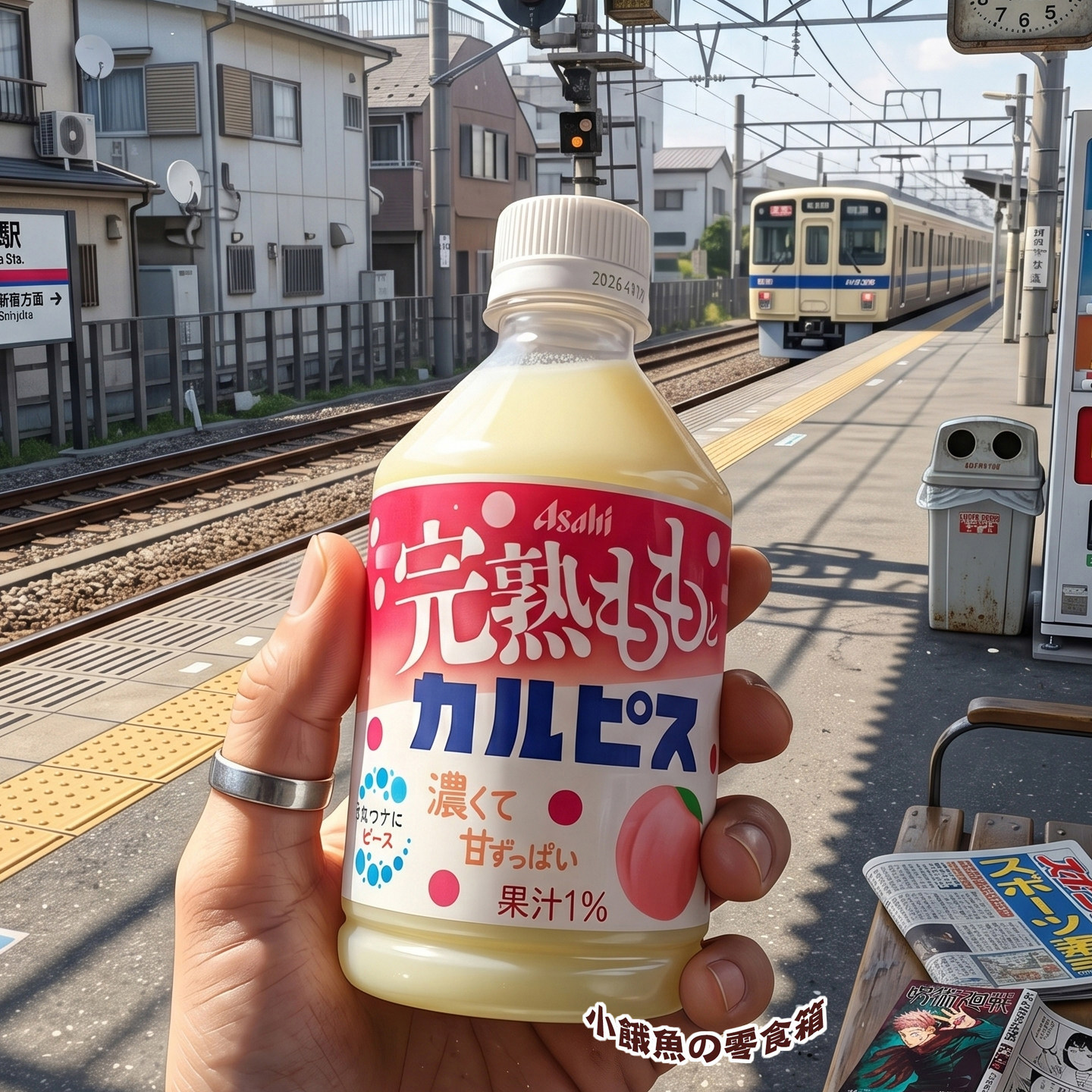 日本完熟白桃朝日Asahi可尔必思浓郁酸甜乳酸菌饮料280ml白桃果汁