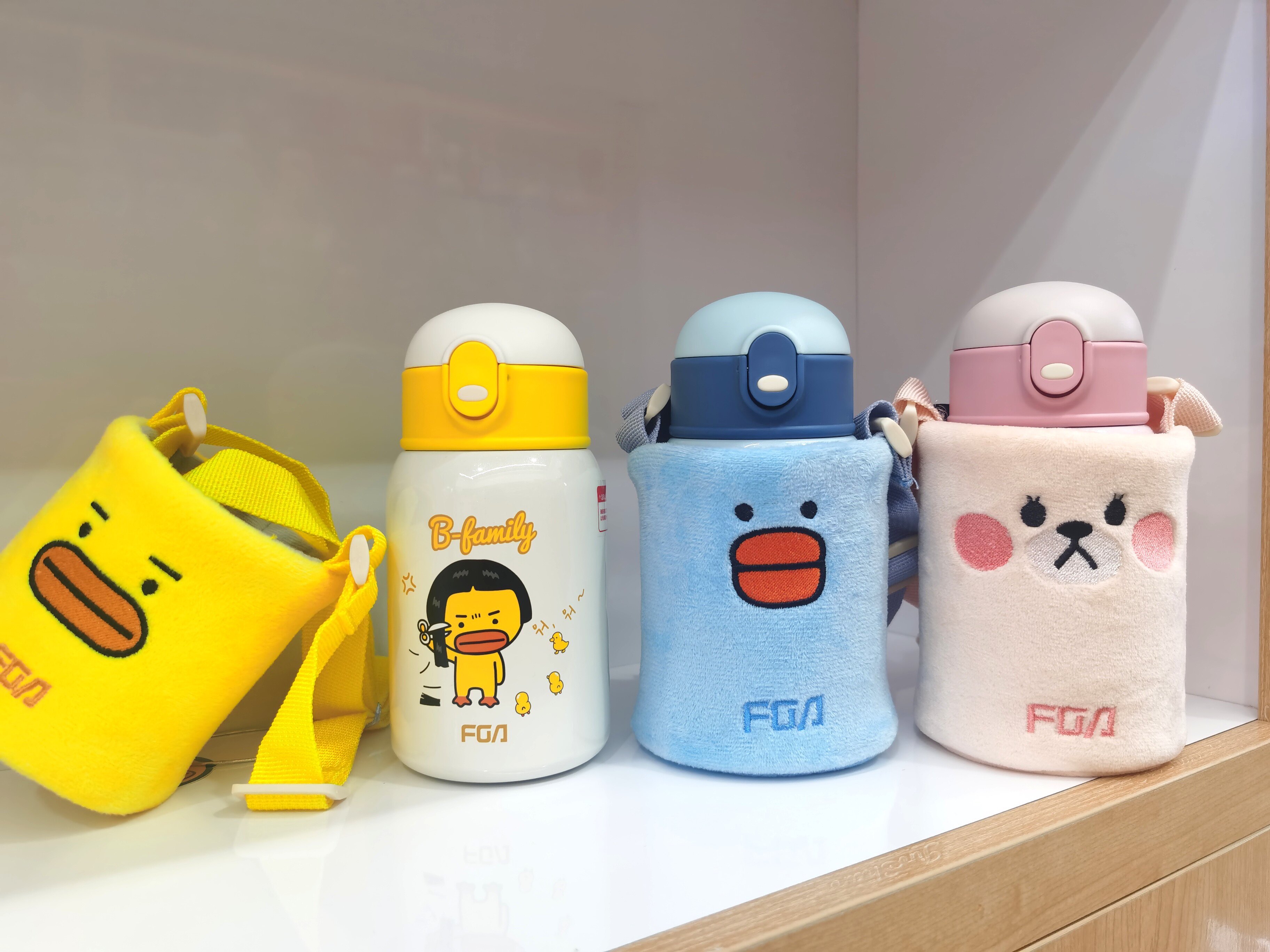 富光fga卡拉316不锈钢儿童保温水壶9503学生卡通一杯两用450ml