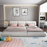 Вторая семейная кровать 4 -личная спальня в главной спальне 3 метра, широкая широкая белая кожаная кровать, кровать, родительская кровать, семейство четыре