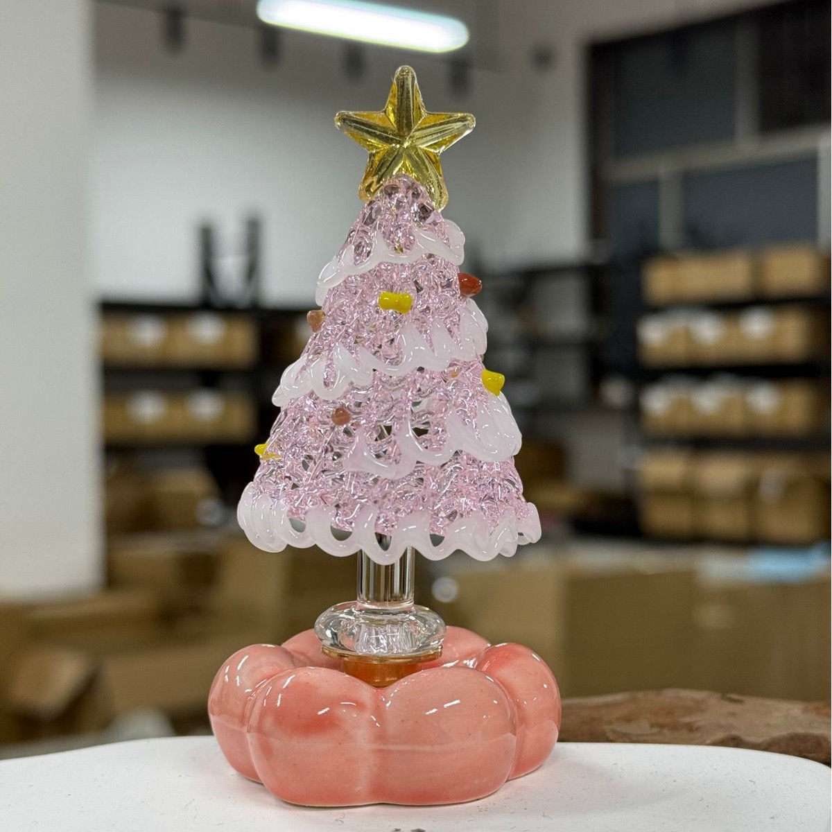 圣诞树转转摆件家居装饰品创意礼品送朋友闺蜜生日礼物