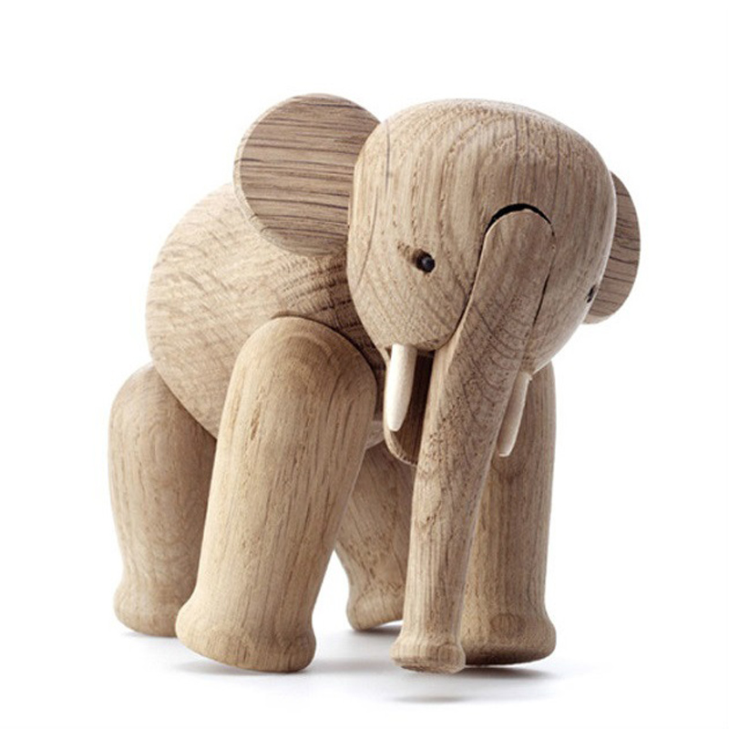 丹麦rosendahl创意手工木制大象