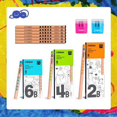 mideer弥鹿幼儿园小学粗三角铅笔