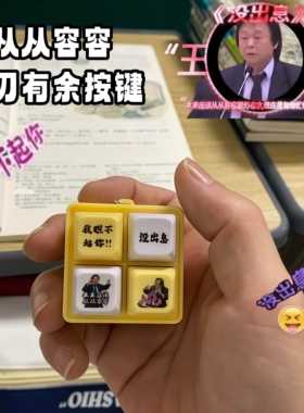 台湾省网红爆款新款王世坚没出息从从容容游刃有余发声按键钥匙扣