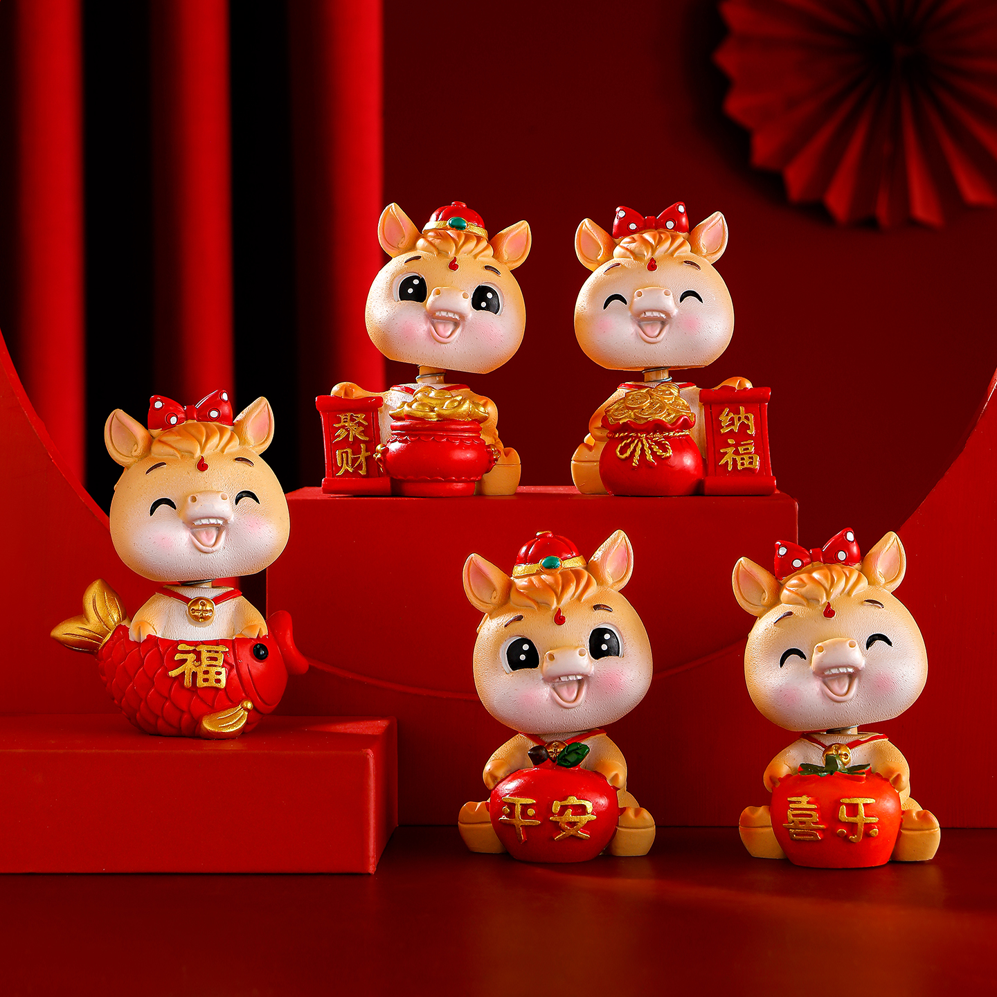 国潮马年吉祥物摆件创意礼品过年