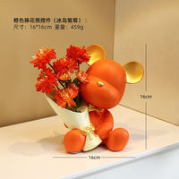 北欧创意捧花暴力熊玄关客厅摆件家居电视柜桌面装饰乔迁新居礼品 thumbnail 7