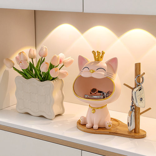 入户门口玄关钥匙收纳摆件花草堂