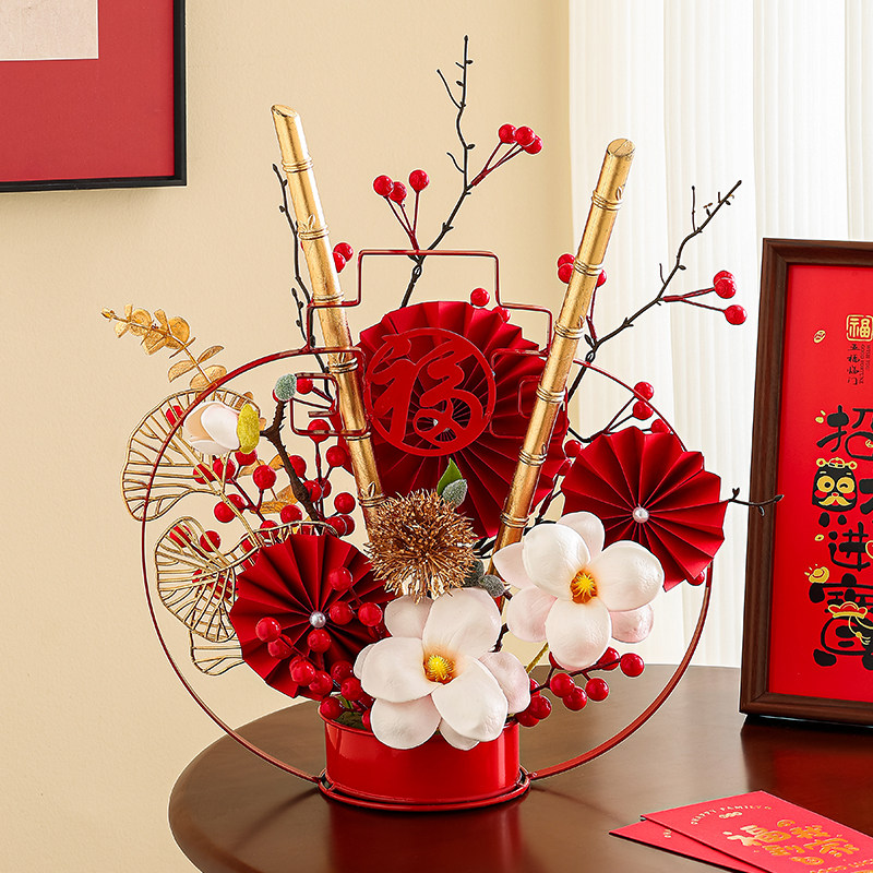 2025新年装饰摆件贺年春节发财红果客厅喜庆氛围布置乔迁年宵花束,家居饰品,装饰摆件,淘宝优惠券,粉丝福利购,淘宝优惠卷