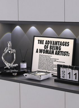 轻奢入户玄关钥匙收纳盒装饰品摆件置物架进门餐边鞋柜电视柜家居