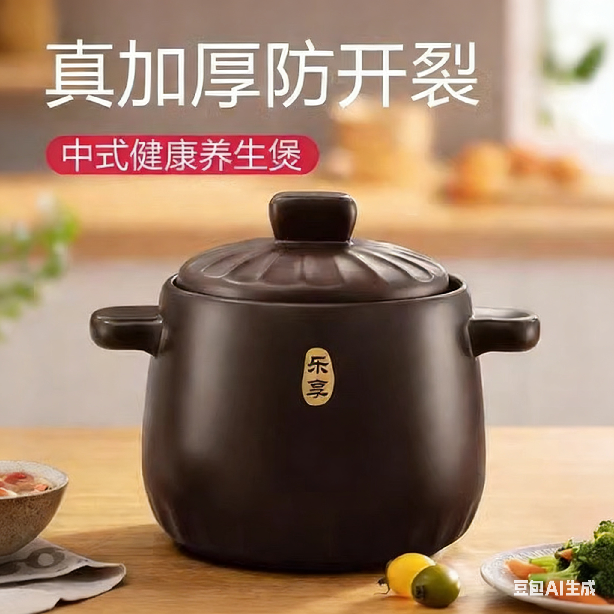 苏泊尔砂锅陶瓷煲炖锅耐高温沙锅汤煲家用燃气煲汤沙窝煤气灶专用