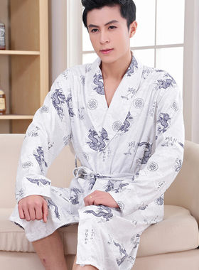 长袖性感男士纯棉质大码家居服