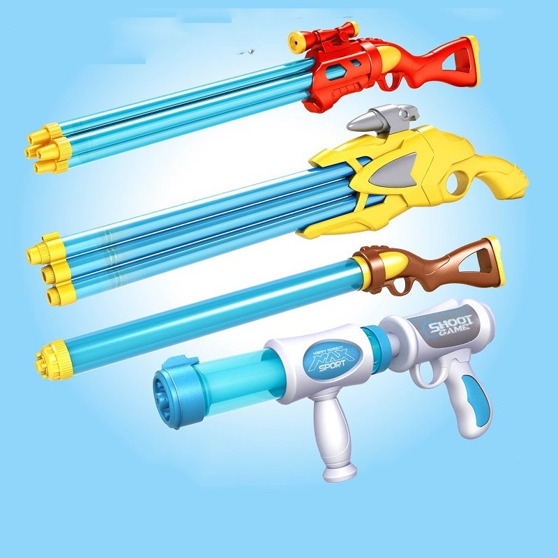 双管漂流水枪玩具针筒抽拉式大小号水炮打水仗神器儿童呲滋吸喷水