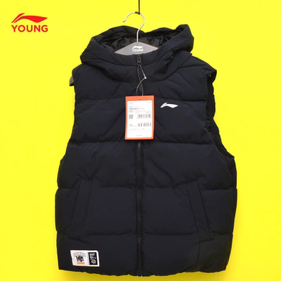 李宁童装羽绒马甲保暖背心