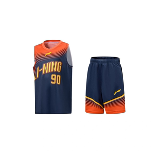 李宁童装2026夏新款男童中大童篮球比赛套装儿童速干薄款两件套装