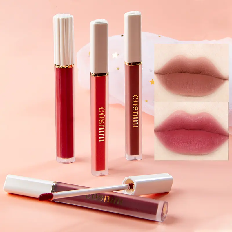 COSNINI小妆唇釉不掉色不沾杯哑光丝绒豆沙色爆款空气唇彩唇泥口