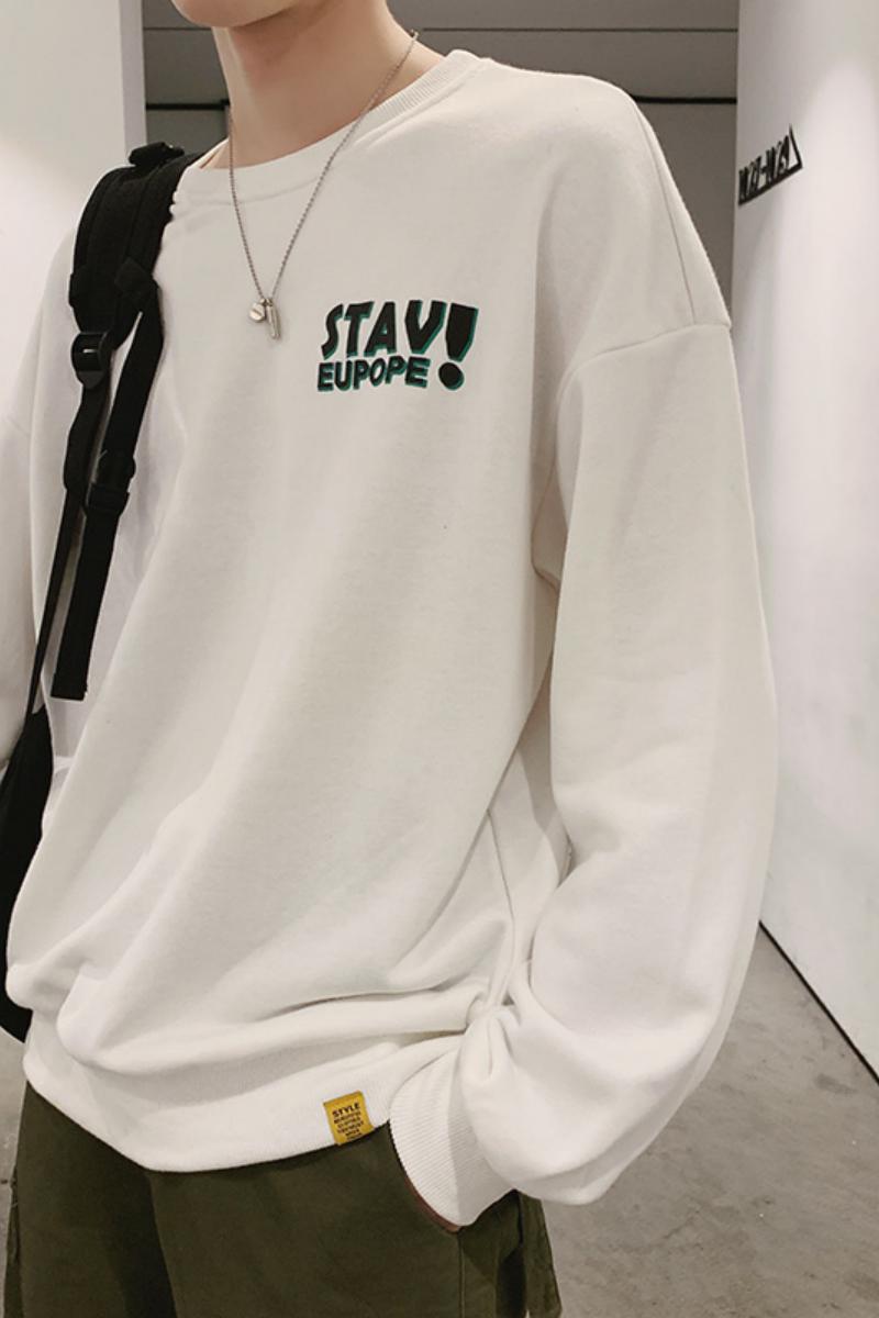 20秋装港风大码韩版宽松情侣装印花圆领卫衣上衣潮WY909,男装卫衣,电商A009A（原A058A）