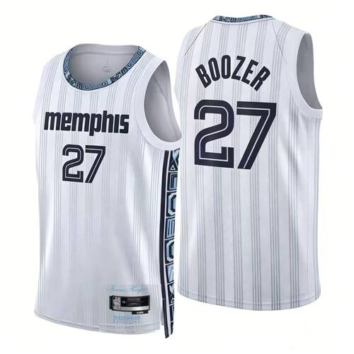 美版 灰熊队27号 卡梅隆布泽尔球衣 BOOZER 男女篮球服城市版定制