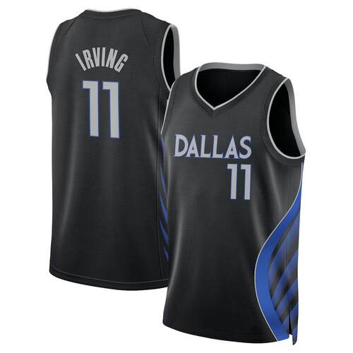 独行侠队11号欧文Irving1克莱汤普森球衣篮球服套装城市版黑色SW