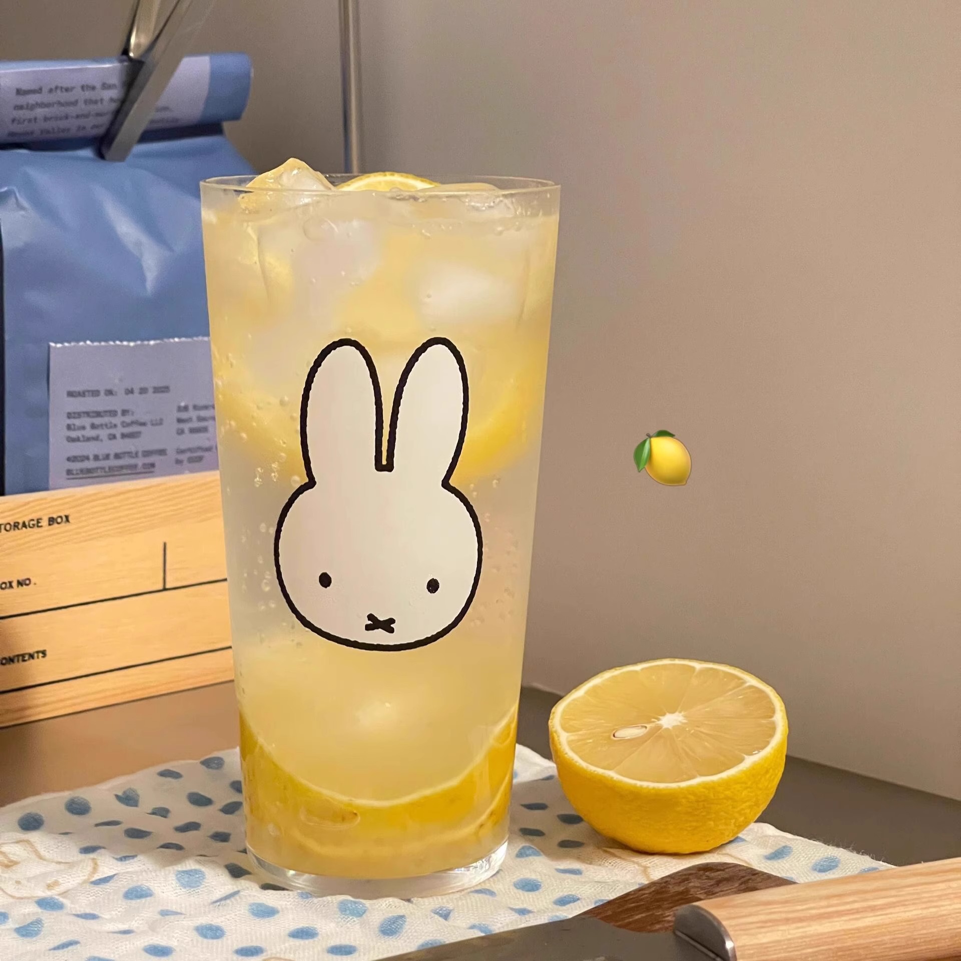 米菲兔玻璃杯卡通可爱高颜值水杯