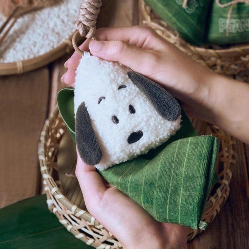 史努比端午粽子毛绒玩偶包包挂件