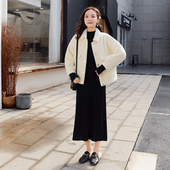 金貂绒矮个子水貂chic羊羔绒皮毛一体短款 外套女加厚2019秋冬新款
