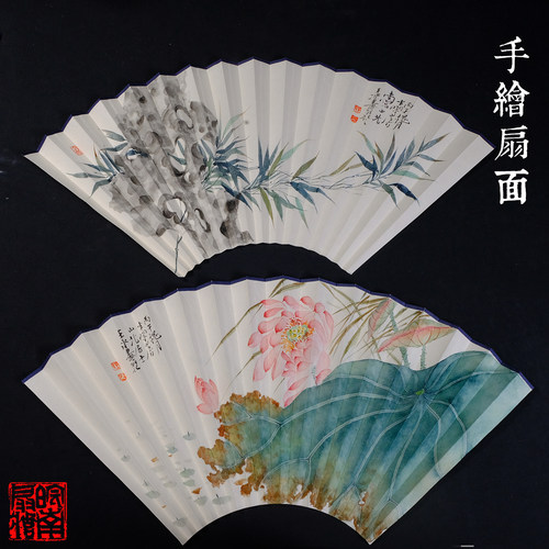 皖南扇庄手绘工笔各种尺寸可定制