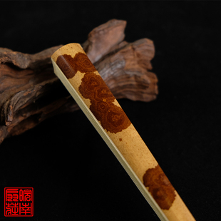 8寸18方云妃竹空白宣纸折扇 苏工扇子中国风 云南红湘妃竹文玩扇