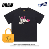 短袖 T恤虞书欣同款 猫咪可爱情侣装 Drew笑脸美式 纯棉流行短袖 上衣