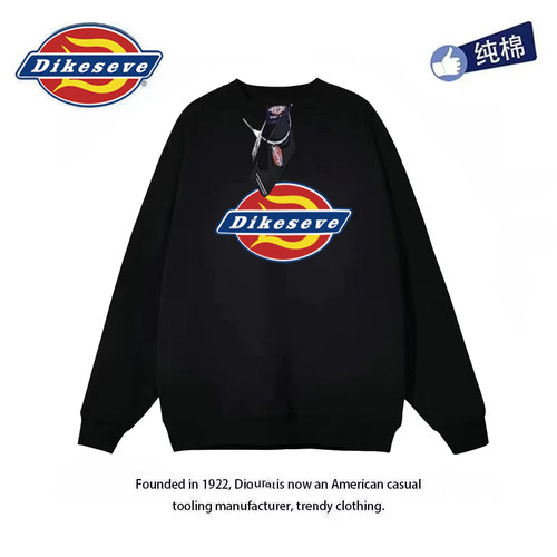 帝客迪克斯正品圆领长袖卫衣春秋男女情侣打底衫纯棉美式上衣潮牌