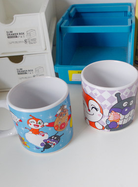 日本面包小子红豆马克杯水杯陶瓷可爱卡通牛奶杯早餐杯细菌小子
