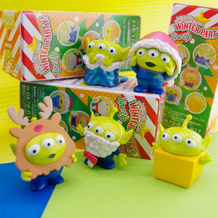 圣诞节三眼仔玩具总动员TOYSTORY外星人摆件盒蛋扭蛋盲盒公仔人偶