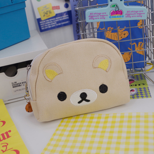 轻松熊化妆包铃铛收纳松弛小熊随身便携随身包卡通收纳包大容量