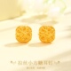 拉丝小方糖足珠金包银耳钉耳饰女新款 纯金耳环生日礼物情人节送女