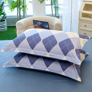 大学生男宿舍单人48x74cm枕芯内胆套枕头套 全棉枕套100纯棉一对装