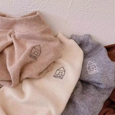 儿童秋冬2025新款男女童半高领保暖内搭上衣长袖T恤纯棉打底衫