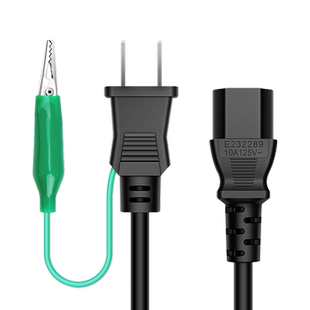 日规电源线日标插头电源线PSE认证二插对C13带鳄鱼夹品字尾三孔口