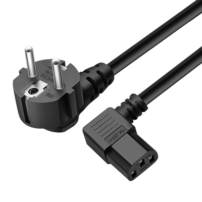 欧规电源线16A弯头品字尾10A