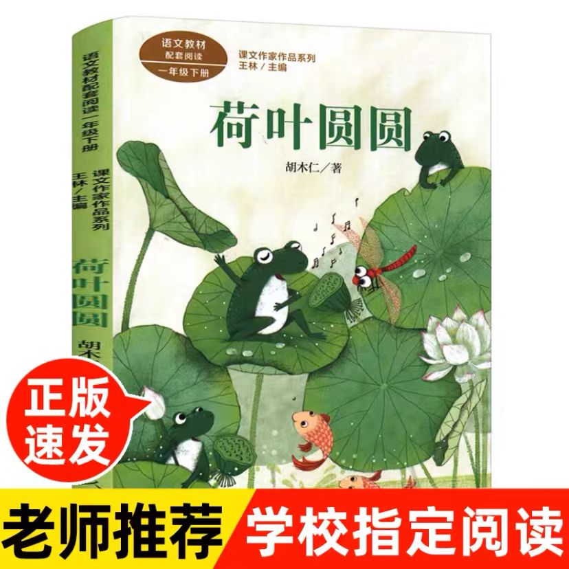 荷叶圆圆 注音版 胡木仁著 一年级下册语文教材书课文作家作品系列 必