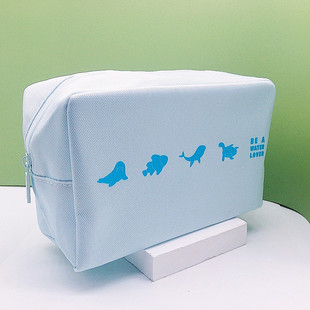 碧欧泉biotherm浅蓝色化妆包旅行出差收纳洗漱包专柜赠品