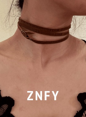 ZNFY流浪废土系列 小众复古choker项圈女波西米亚风项链配饰