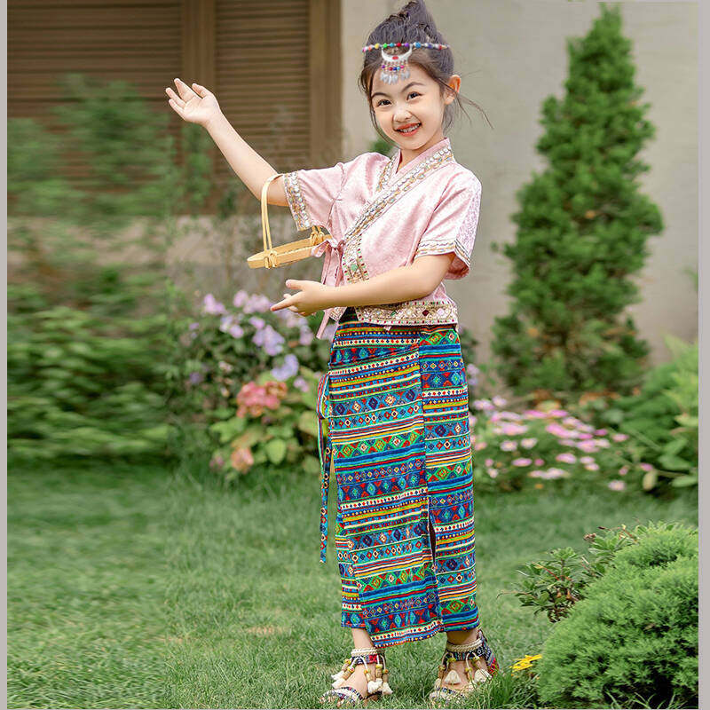 傣族服装儿童小女孩国风汉服新款云南西双版纳服饰幼儿泼水节舞蹈