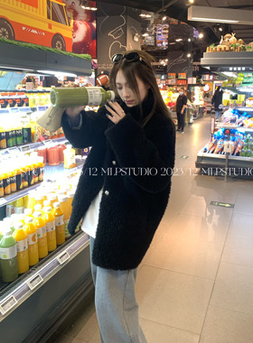 MLPSTUDIO 心头爱呀 温暖牌100羊毛皮草外套 财阀羊羔毛皮毛一体