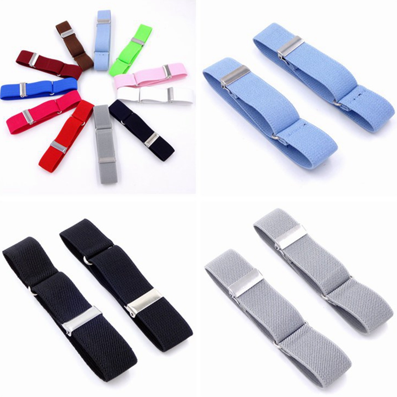 纯色自动扣百搭帆布袖箍女衬衫连衣裙时尚袖带弹力袖扣欧美男臂环