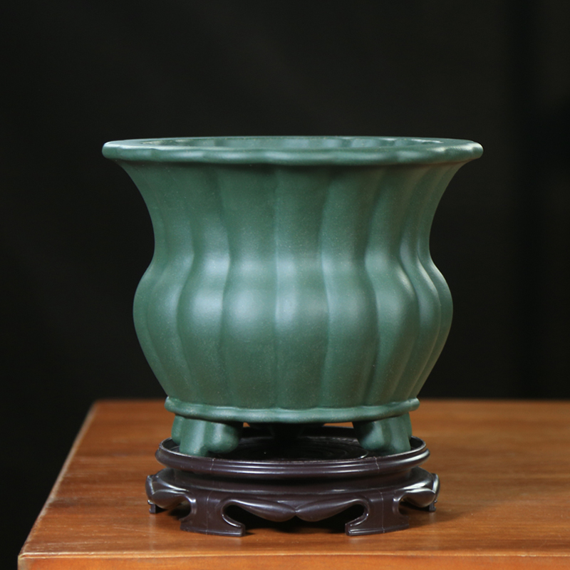 神力精品紫砂花盆仿古大号