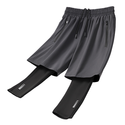 艾伦伯顿假两件篮球裤男冰丝夏季