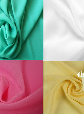 雪纺布料 乔其纱面料 纯色透明 里布 古装连衣裙子 内衬衣服装