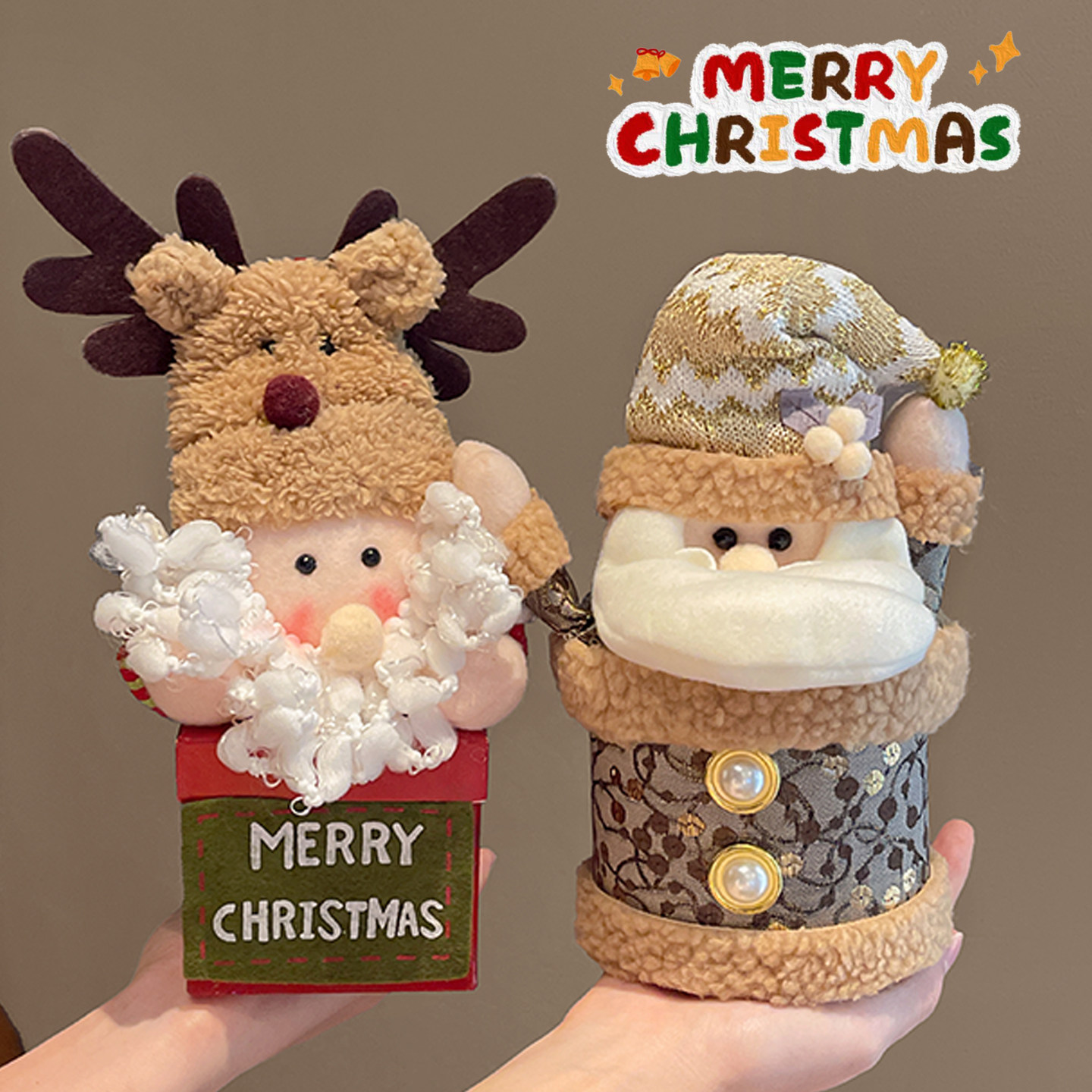 圣诞节儿童小礼物平安夜苹果包装盒圣诞老人糖果罐平安果礼品盒子